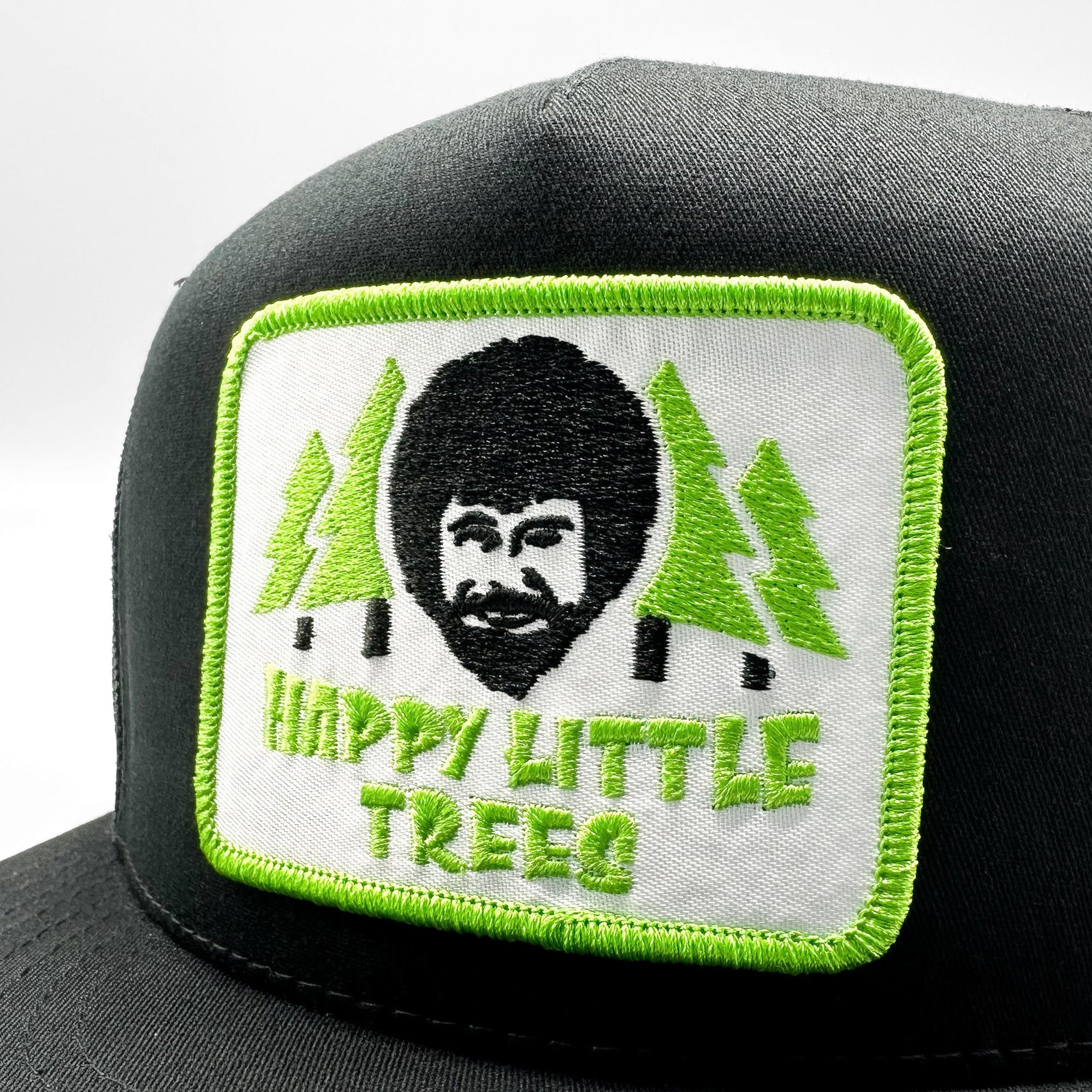 Bob Ross Happy Little Trees Retro 80s Trucker - 0