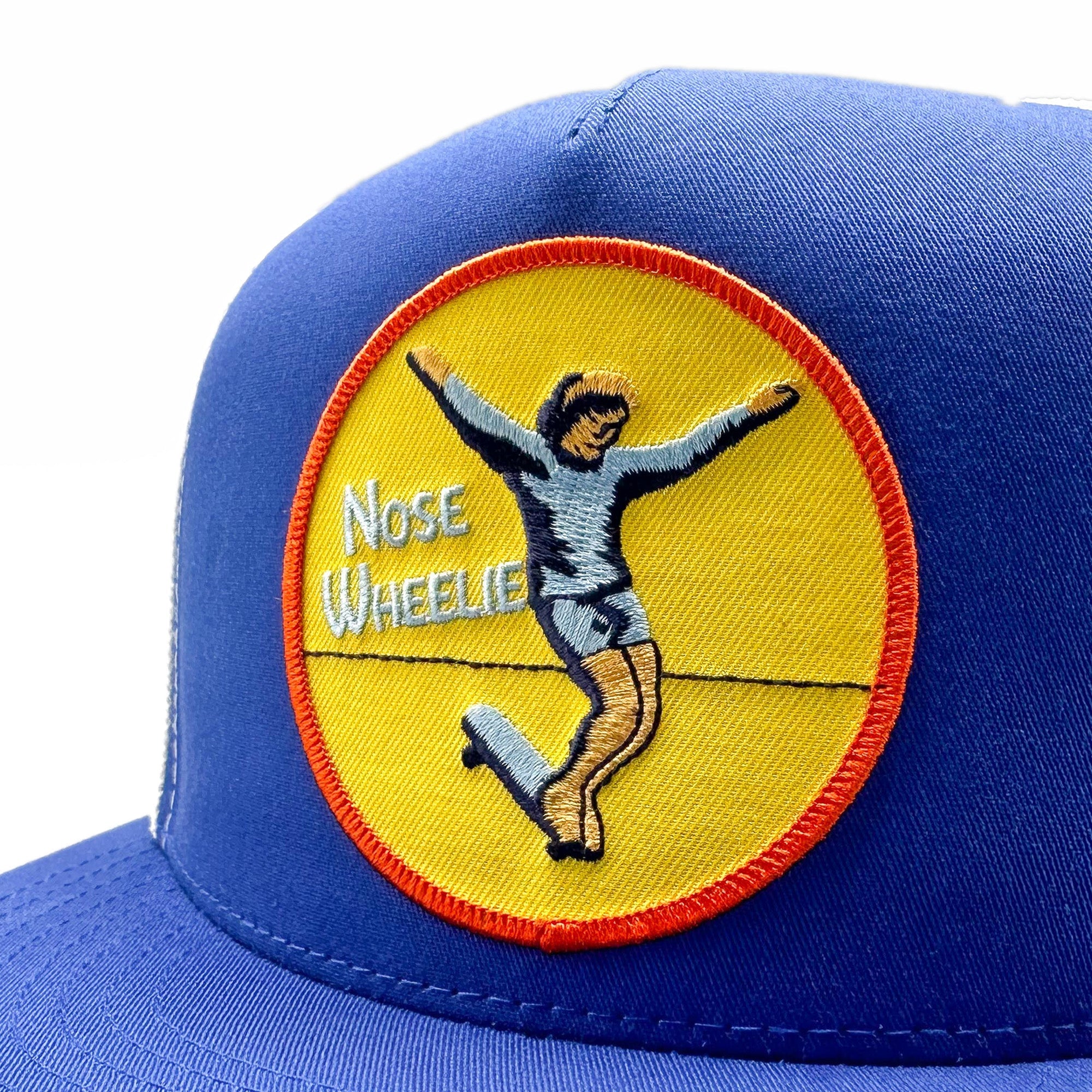 Nose Wheelie 70's Retro Skateboarding Trucker Hat - 0