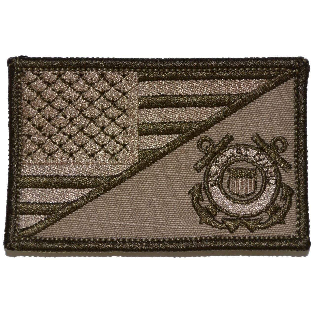 Coast Guard USA Flag - 2.25x3.5 Patch