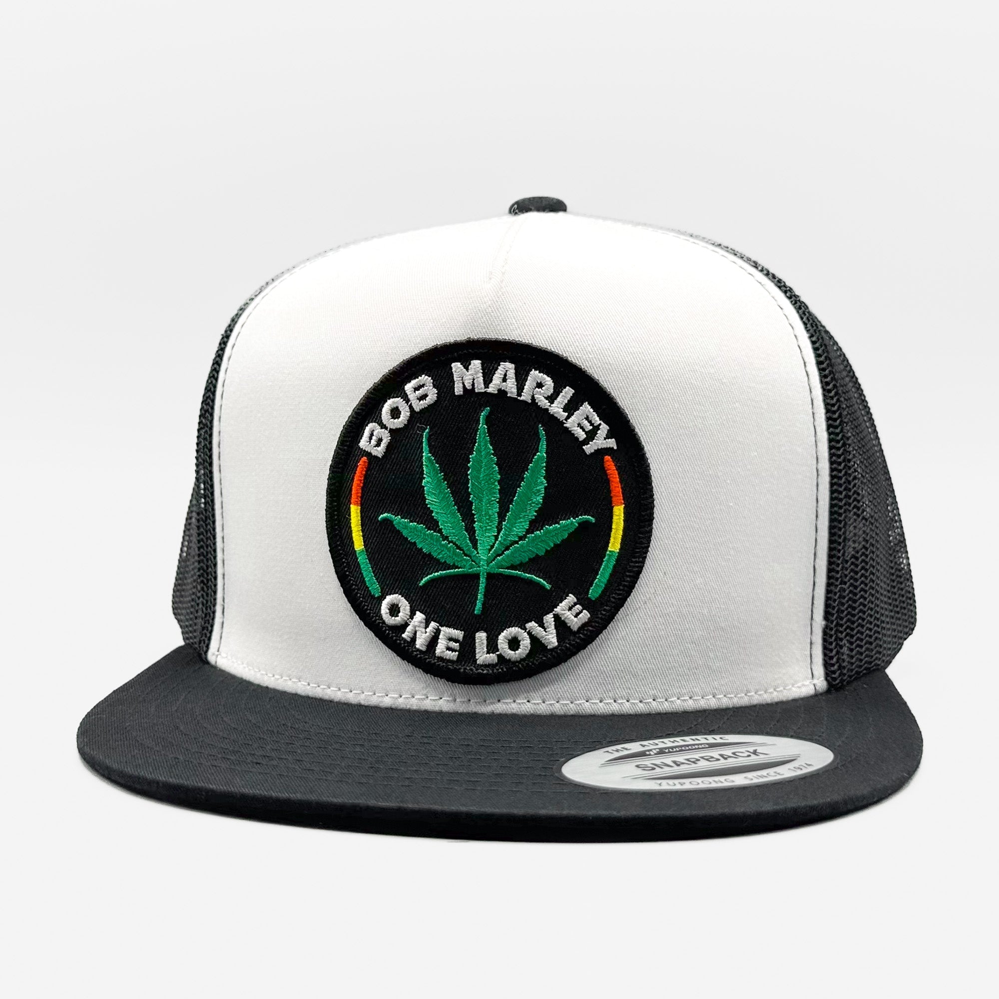 Bob Marley One Love Marijuana 420 Trucker Hat