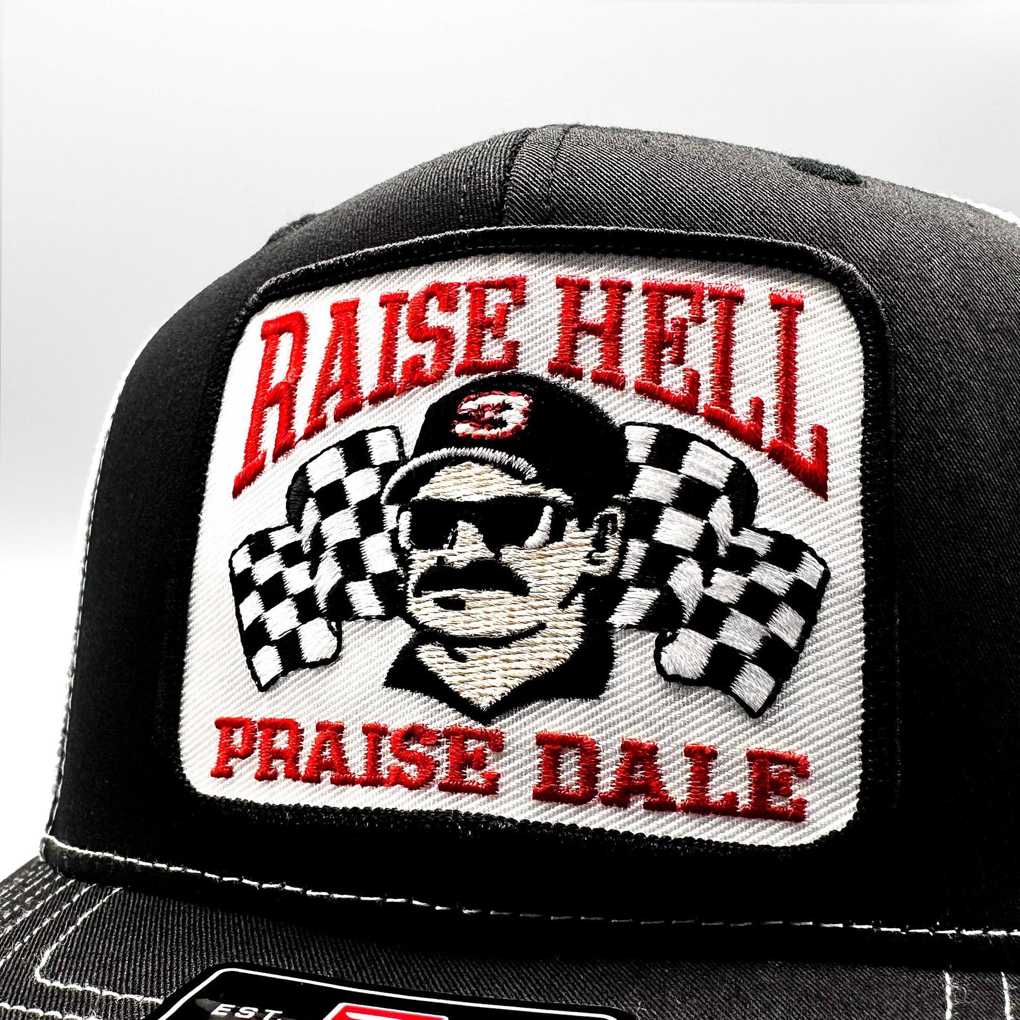 Raise Hell, Praise Dale Earnhardt Sr. "Vintage Truckers Original" Trucker Hat - 0