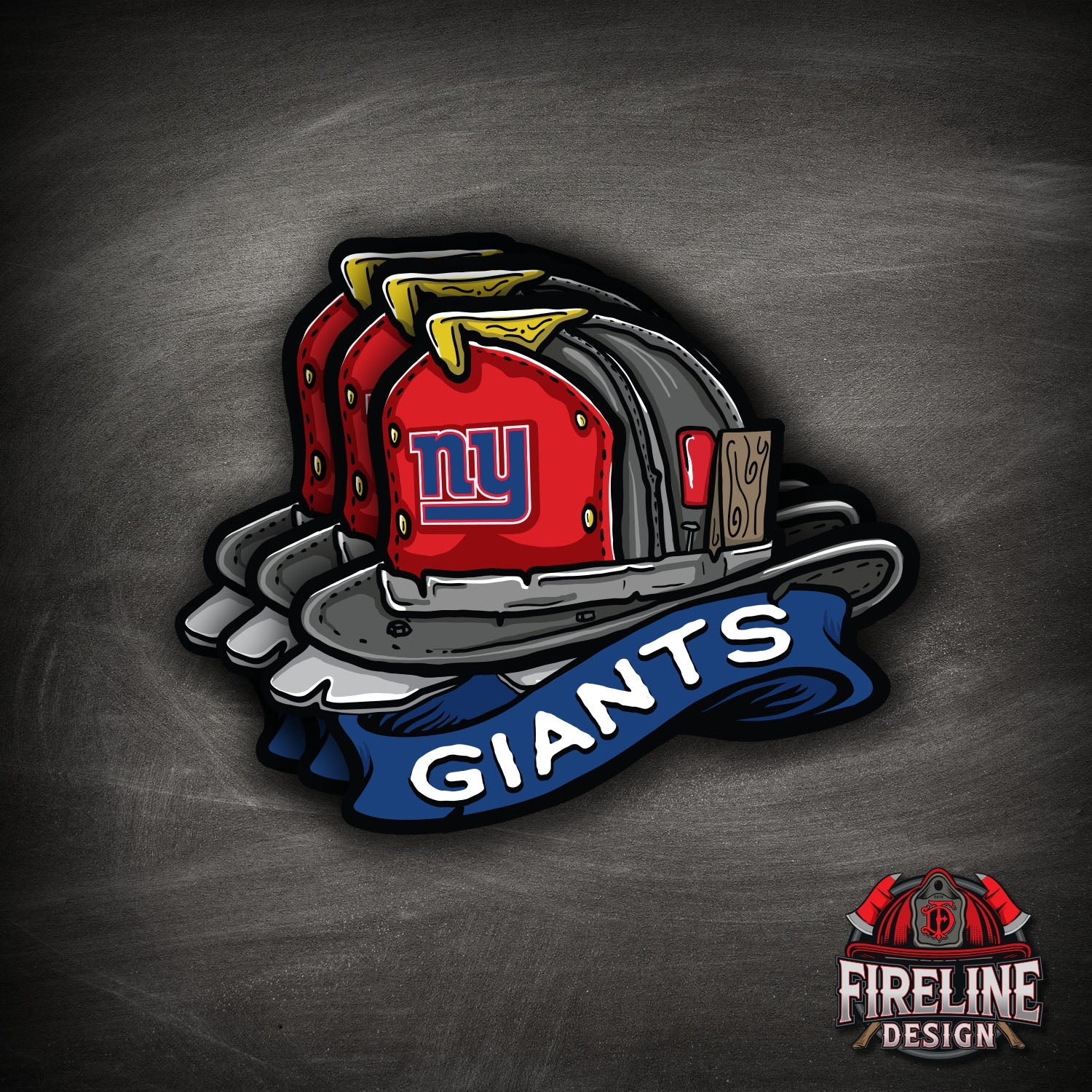 NFL Fire Helmet Sticker - 3 PACK