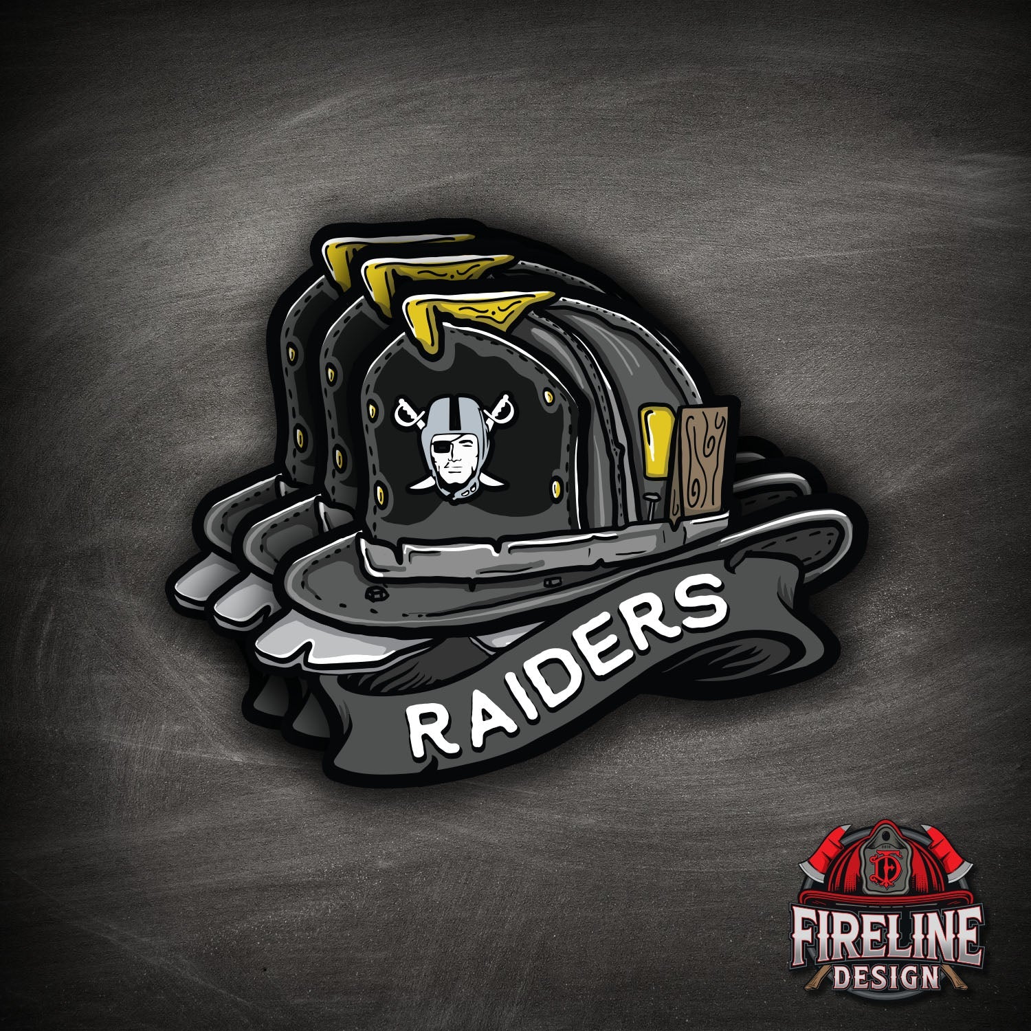 NFL Fire Helmet Sticker - 3 PACK