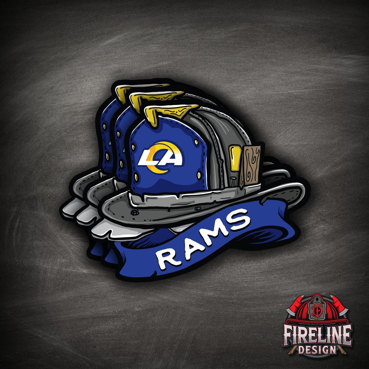 NFL Fire Helmet Sticker - 3 PACK