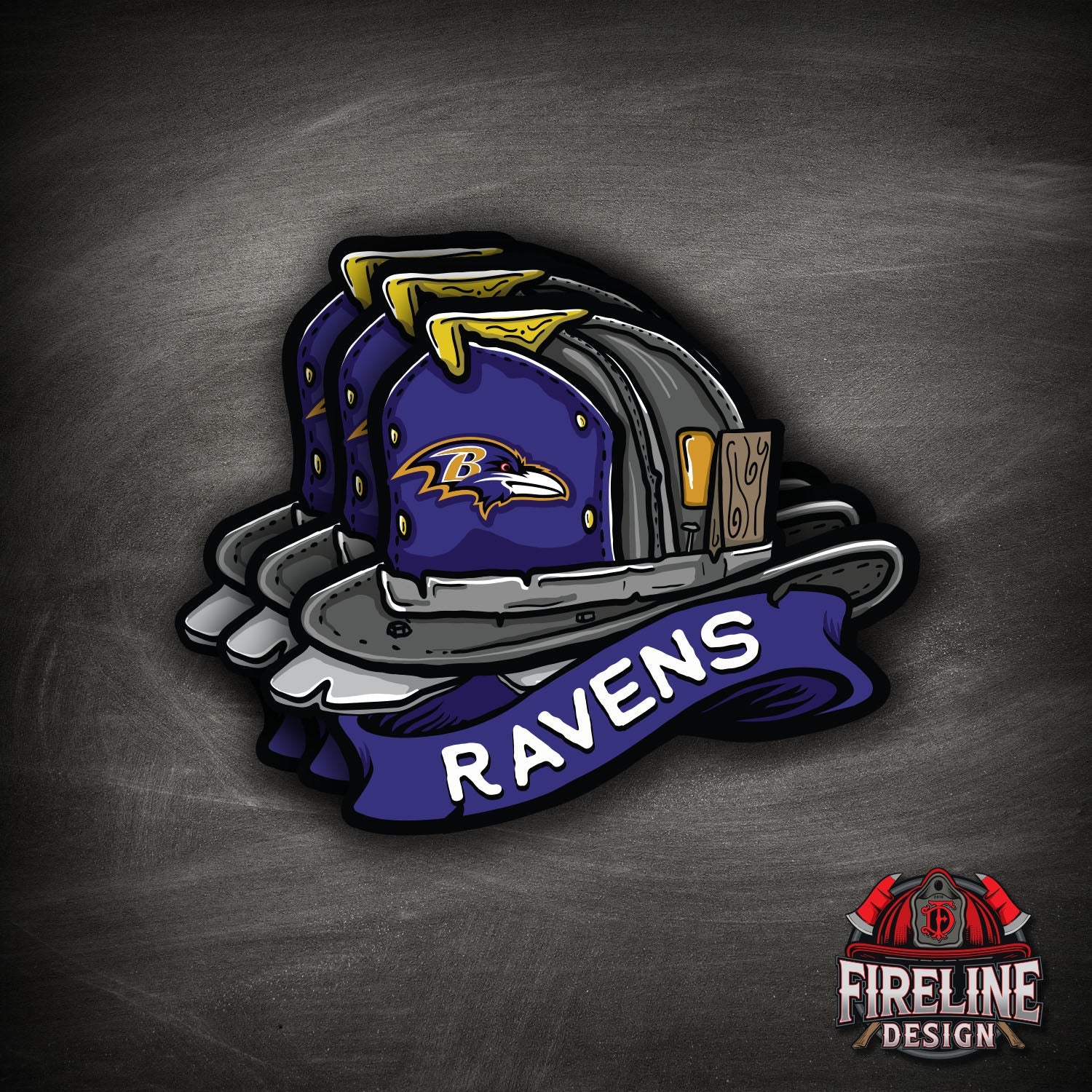 NFL Fire Helmet Sticker - 3 PACK