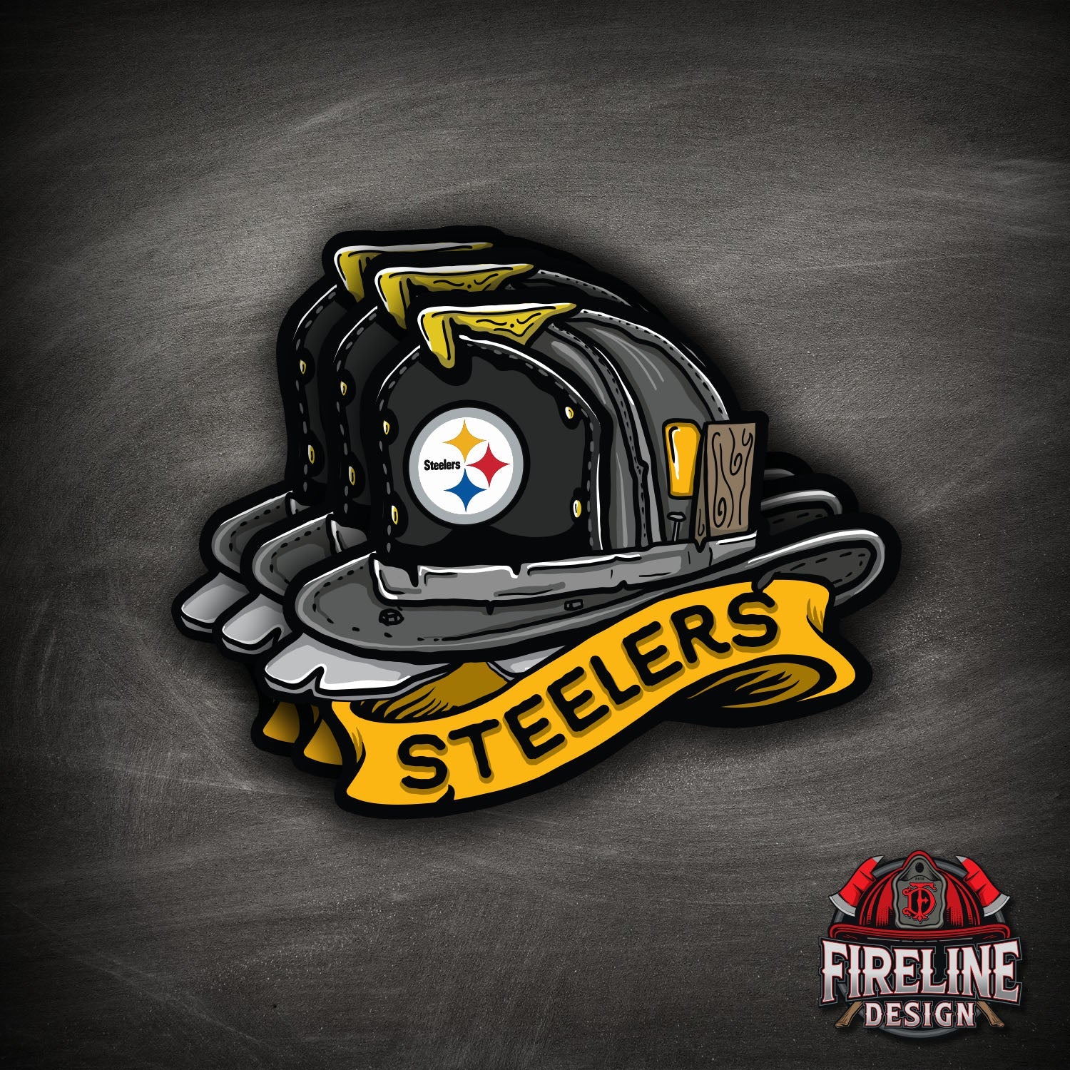 NFL Fire Helmet Sticker - 3 PACK